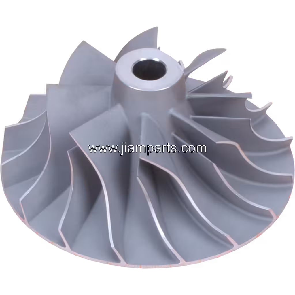 184185 4LF555 aftermarket compressor wheel — top three-quarter view