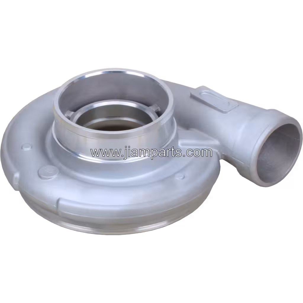 3527369 HX80 aftermarket compressor housing — top three-quarter view